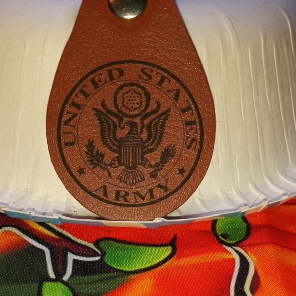 United States Army Leather keychain